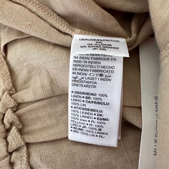 The Drop | 100% Linen Millie Loose Fit Pleated Long Shorts - Picture 6 of 7